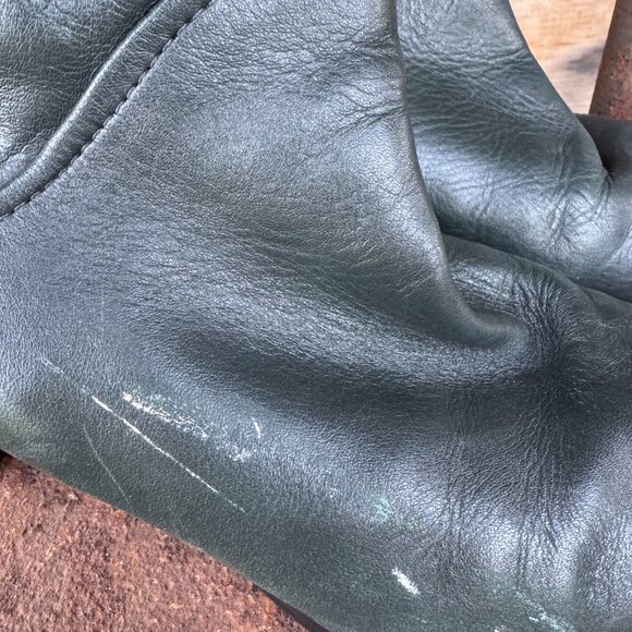 Lavorazione Artigiana Tall Dark Green Leather Boots - Picture 8 of 8